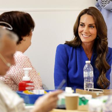 PHOTO: Britain's Kate, the Princess of Wales listens, during a visit to The Christie NHS Foundation Trust in Manchester, England, June 4, 2026.