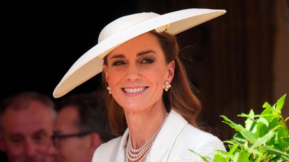 PHOTO: Catherine, Princess of Wales, attends the Order of the Garter service at St George's Chapel, Windsor Castle, June 16, 2025 in Windsor, England. 