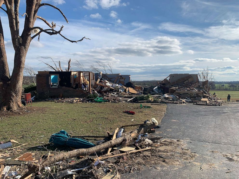 PHOTO: Frank and Donna Brown's home in Princeton, Kentucky, was destroyed in a tornado on Dec. 11, 2021.