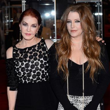 PHOTO: Actress Priscilla Presley (L) and singer Lisa Marie Presley attend the ribbon-cutting ceremony during the grand opening of "Graceland Presents ELVIS" at the Westgate Las Vegas Resort & Casino on April 23, 2015 in Las Vegas.