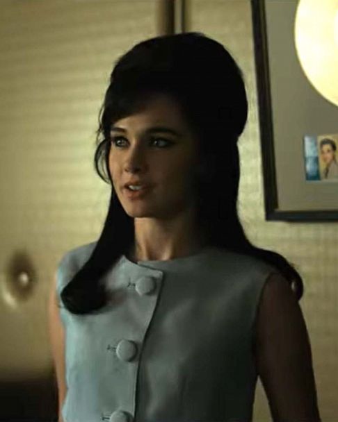 priscilla presley blue dress Priscilla Presley and Olivia DeJonge talk new film, 'Elvis'