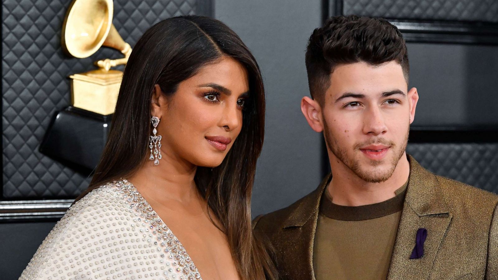 PHOTO: Priyanka Chopra and Nick Jonas of music group Jonas Brothers attend the 62nd Annual Grammy Awards at the Staples Center, Jan. 26, 2020, in Los Angeles.