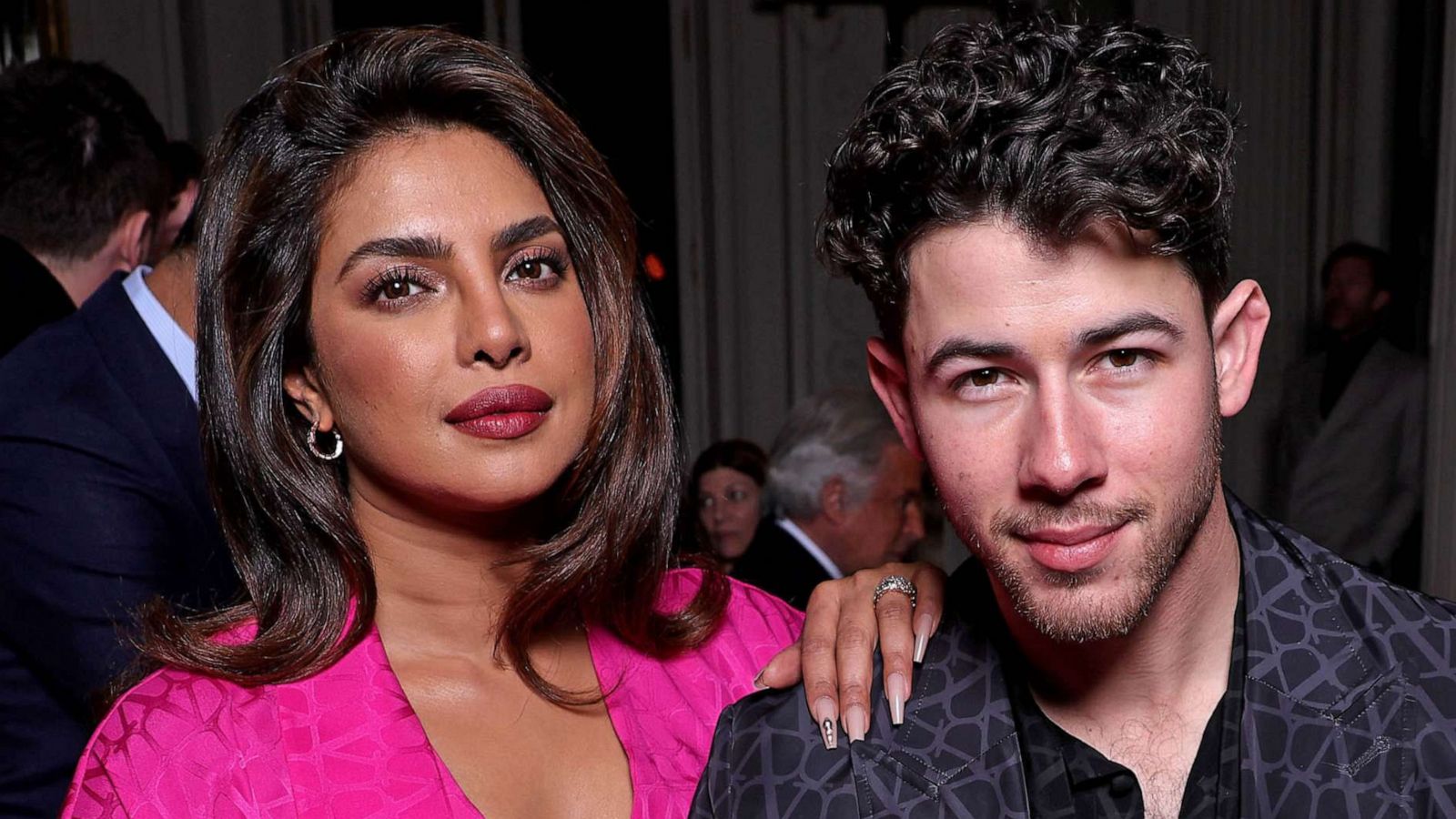 PHOTO: Priyanka Chopra and Nick Jonas attend the Valentino Womenswear Fall Winter 2023-2024 show as part of Paris Fashion Week, March 05, 2023 in Paris.