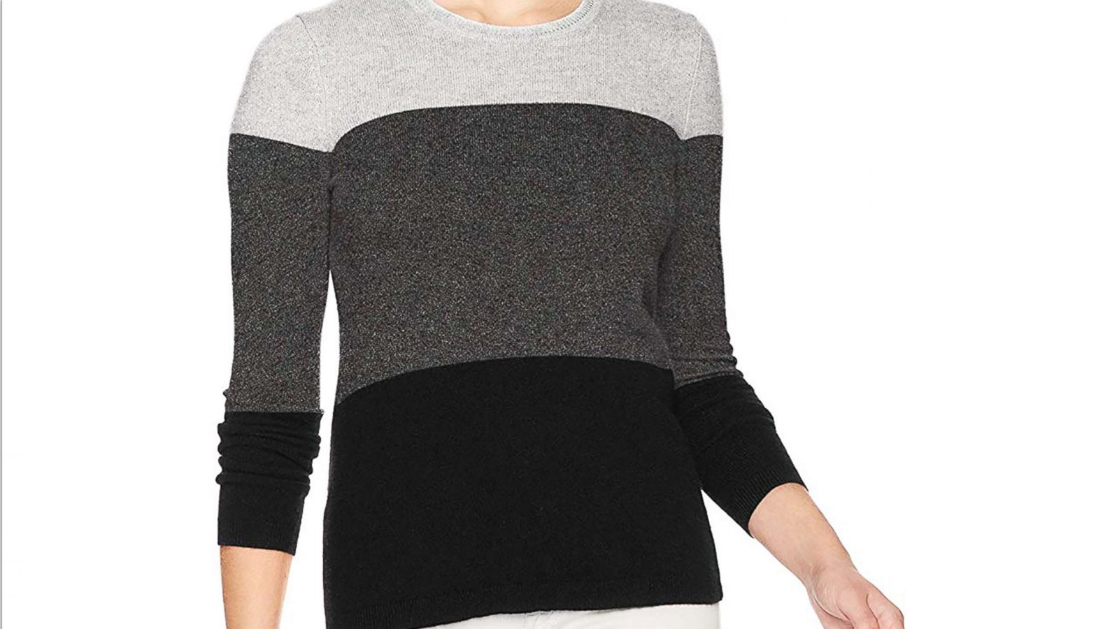 PHOTO: Lark & Ro, Women's Crewneck Pullover Cashmere Sweater