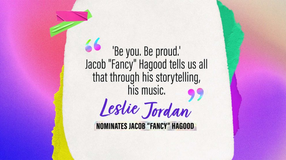 PHOTO: Leslie Jordan nominates Jacob "Fancy" Hagood.