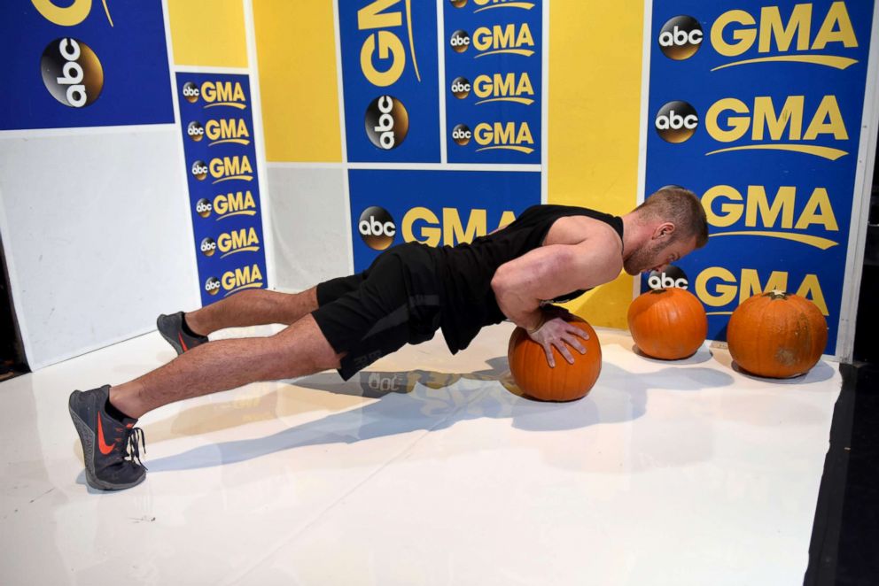 PHOTO: The pumpkin push-up helps strengthen everything from the abs to the shoulder muscles.