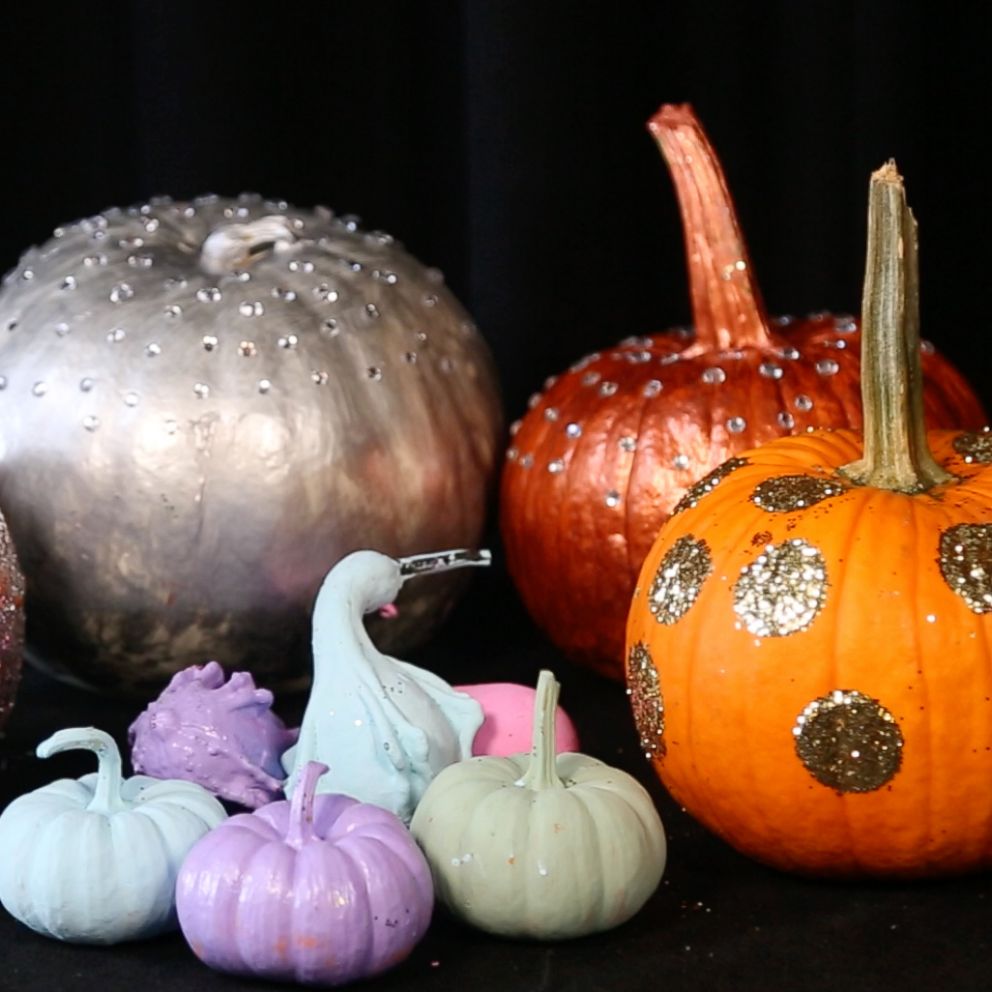 VIDEO: Go glam with these 3 easy DIY pumpkin ideas