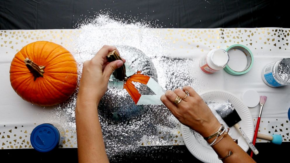 PHOTO: Ditch the carving tools this Halloween with pretty, no-carve pumpkin creations.