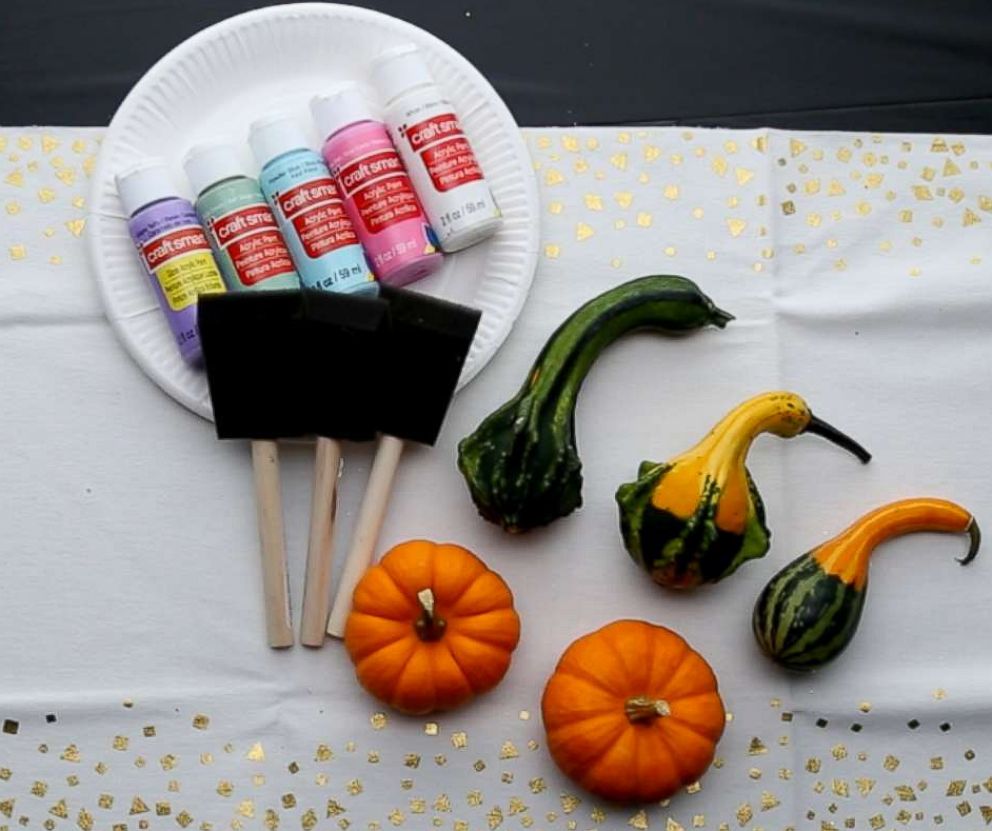 PHOTO: Glam pumpkins make for simple, no-carve pumpkin creations.