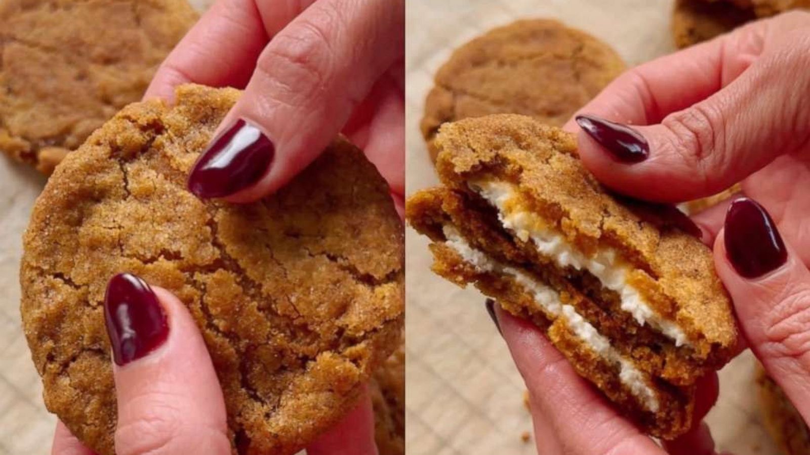 PHOTO: Homemade pumpkin cheesecake cookies.
