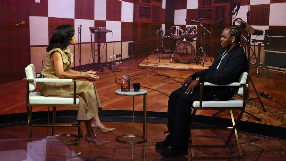 PHOTO: Linsey Davis interviews Pusha T, September 23, 2026.