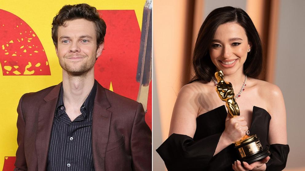 PHOTO: Jack Quaid at the Los Angeles premiere of Paramount Pictures' "Novocaine," March 10, 2025, in Los Angeles. Mikey Madison attends the 2025 Vanity Fair Oscar After Party Arrivals, March 3, 2025, in Beverly Hills.