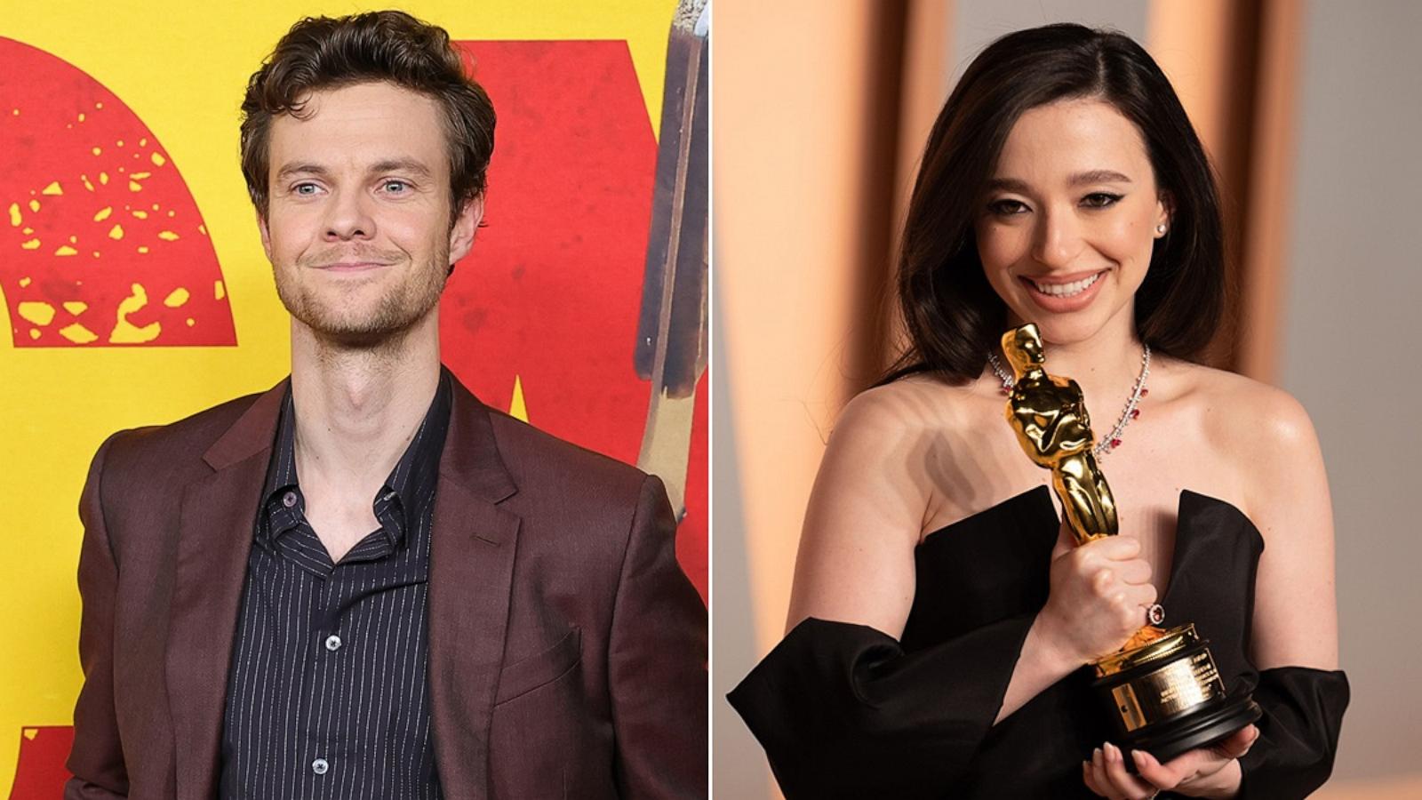 PHOTO: Jack Quaid at the Los Angeles premiere of Paramount Pictures' "Novocaine," March 10, 2025, in Los Angeles. Mikey Madison attends the 2025 Vanity Fair Oscar After Party Arrivals, March 3, 2025, in Beverly Hills.