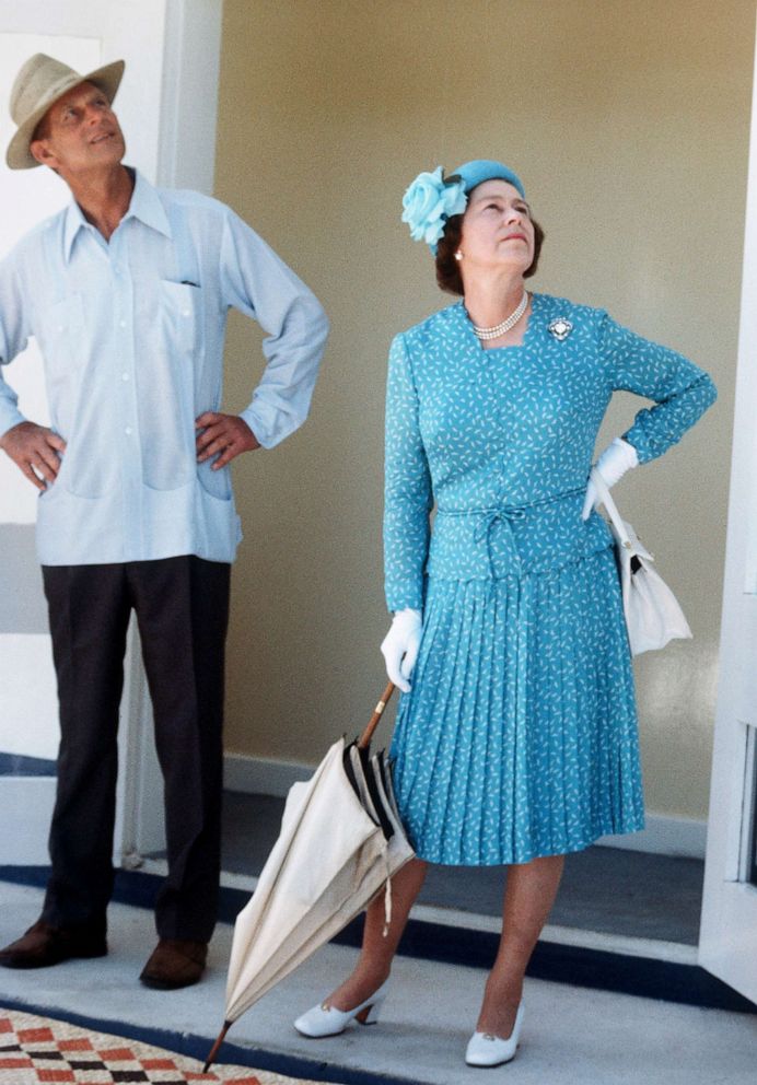 PHOTO: Queen Elizabeth II and Prince Philip, Duke of Edinburgh visit the Solomon Islands during a tour of the South Pacific in October, 1982.