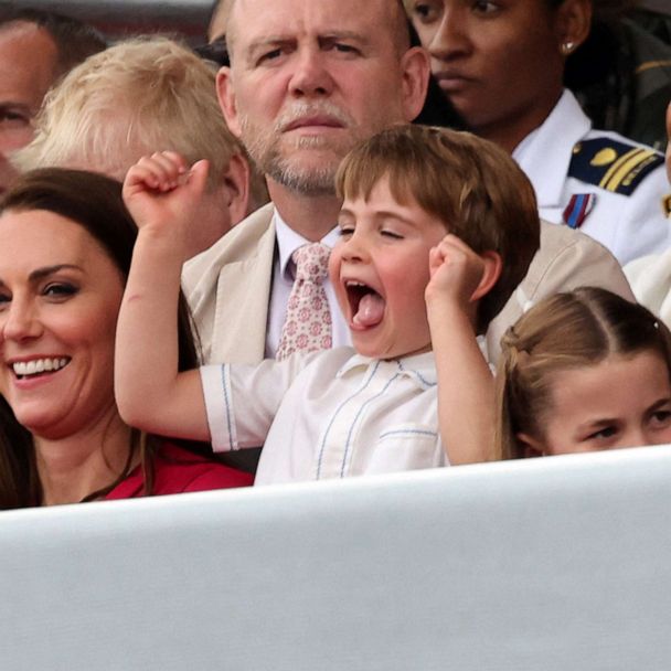 Prince William, Kate react after Prince Louis steals the show at Platinum  Jubilee - Good Morning America
