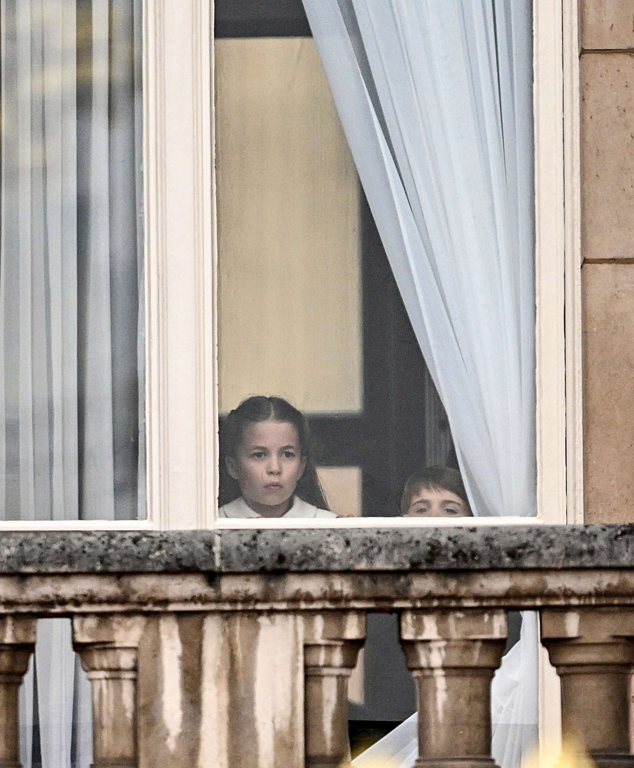 PHOTO: Princess Charlotte of Cambridge looks out the window during the Platinum Pageant in London, June 05, 2022.