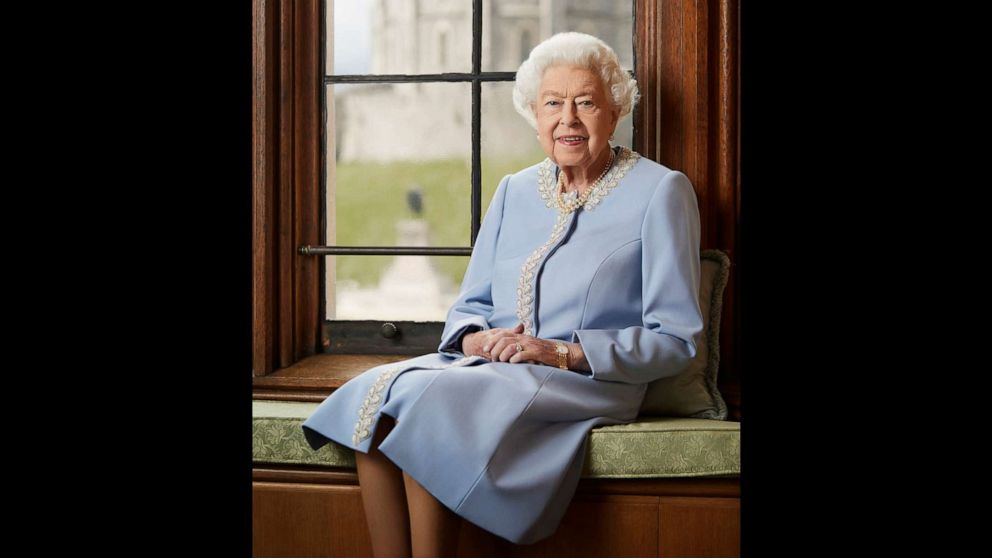 PHOTO: In this photo provided by Buckingham Palace on Wednesday, June 1, 2022, the official Platinum Jubilee portrait of Britain's Queen Elizabeth II, photographed at Windsor Castle recently.