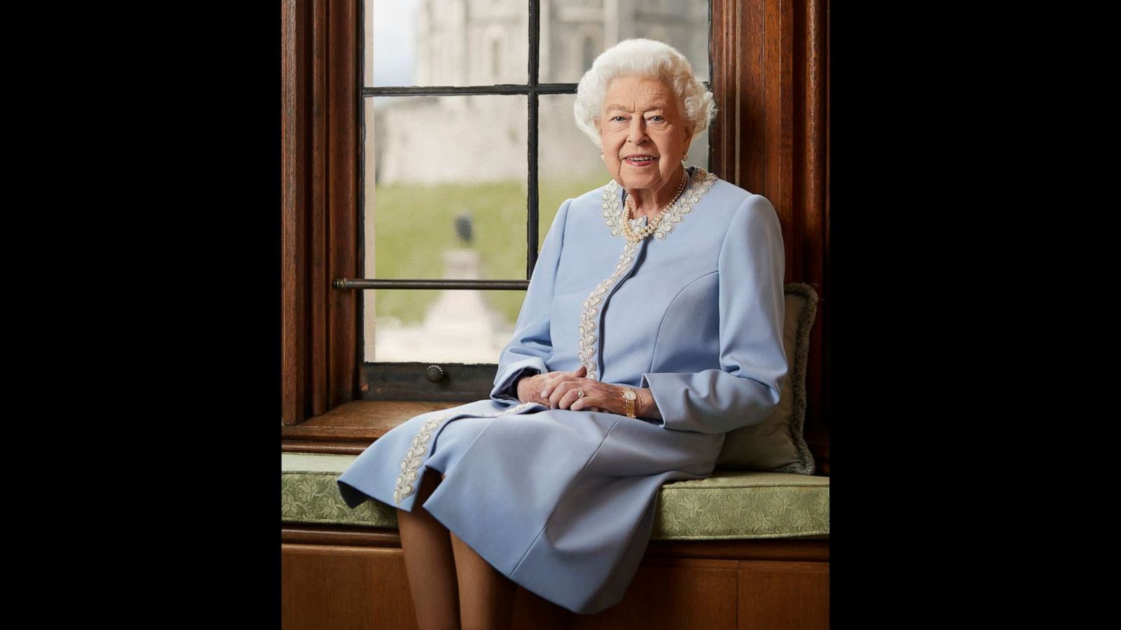 PHOTO: In this photo provided by Buckingham Palace on Wednesday, June 1, 2022, the official Platinum Jubilee portrait of Britain's Queen Elizabeth II, photographed at Windsor Castle recently.