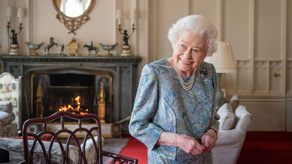 PHOTO: In this April 28, 2022 file photo Queen Elizabeth II attends an audience at Windsor Castle in Windsor, England.