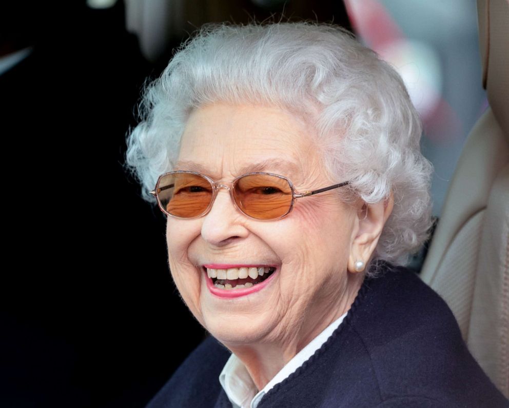 PHOTO: Queen Elizabeth II arrives at The Royal Windsor Horse Show at Home Park, May 13, 2022, in Windsor, England.