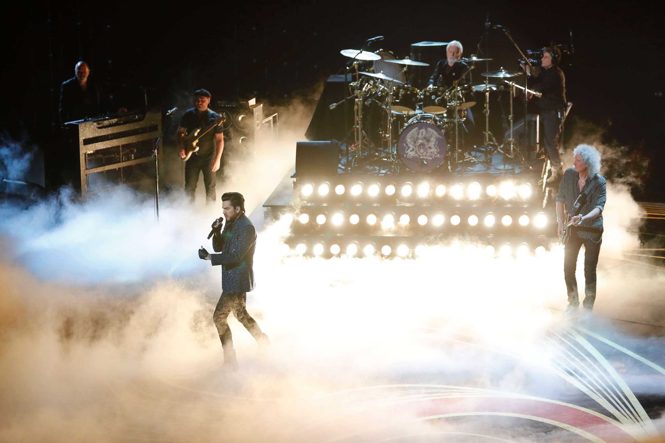 PHOTO: Adam Lambert performs with Queen at the Oscars, Feb. 24, 2019 in Los Angeles.