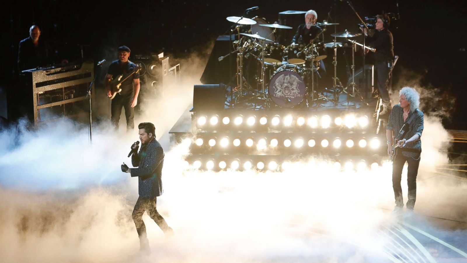 PHOTO: Adam Lambert performs with Queen at the Oscars, Feb. 24, 2019 in Los Angeles.