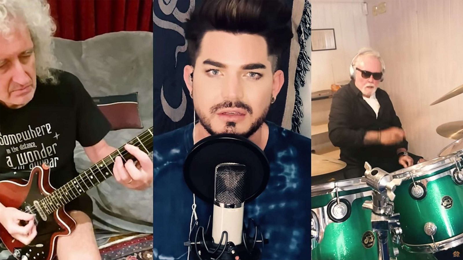 PHOTO: Brian May, Adam Lambert and Roger Taylor have recorded a new version of the 1977 hit "We Are The Champions" to honor those on the frontlines of the COVID-19 battle.