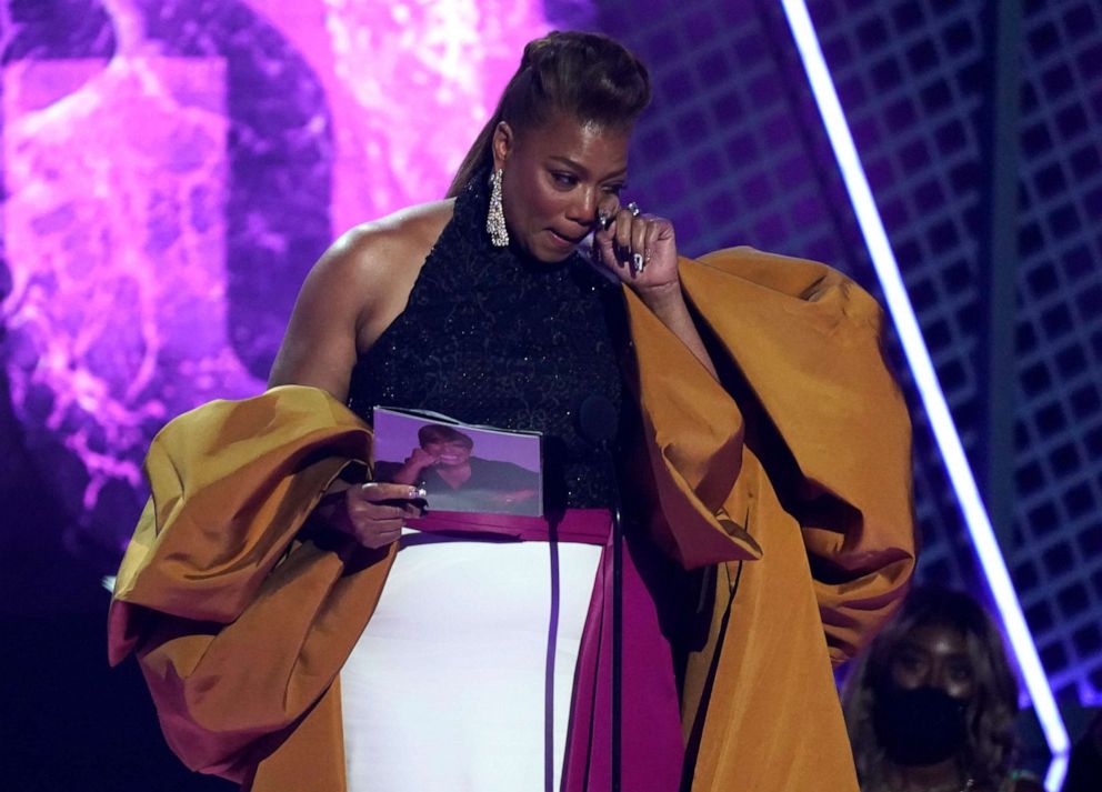 PHOTO: Queen Latifah accepts the lifetime achievement award at the BET Awards on Sunday, June 27, 2021, at the Microsoft Theater in Los Angeles.