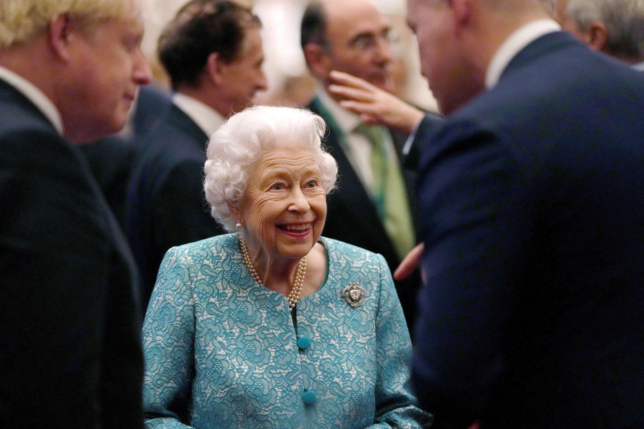 PHOTO: Britain's Queen Elizabeth at a reception for the Global Investment Summit in Windsor Castle, Windsor, Britain, Oct. 19, 2021.