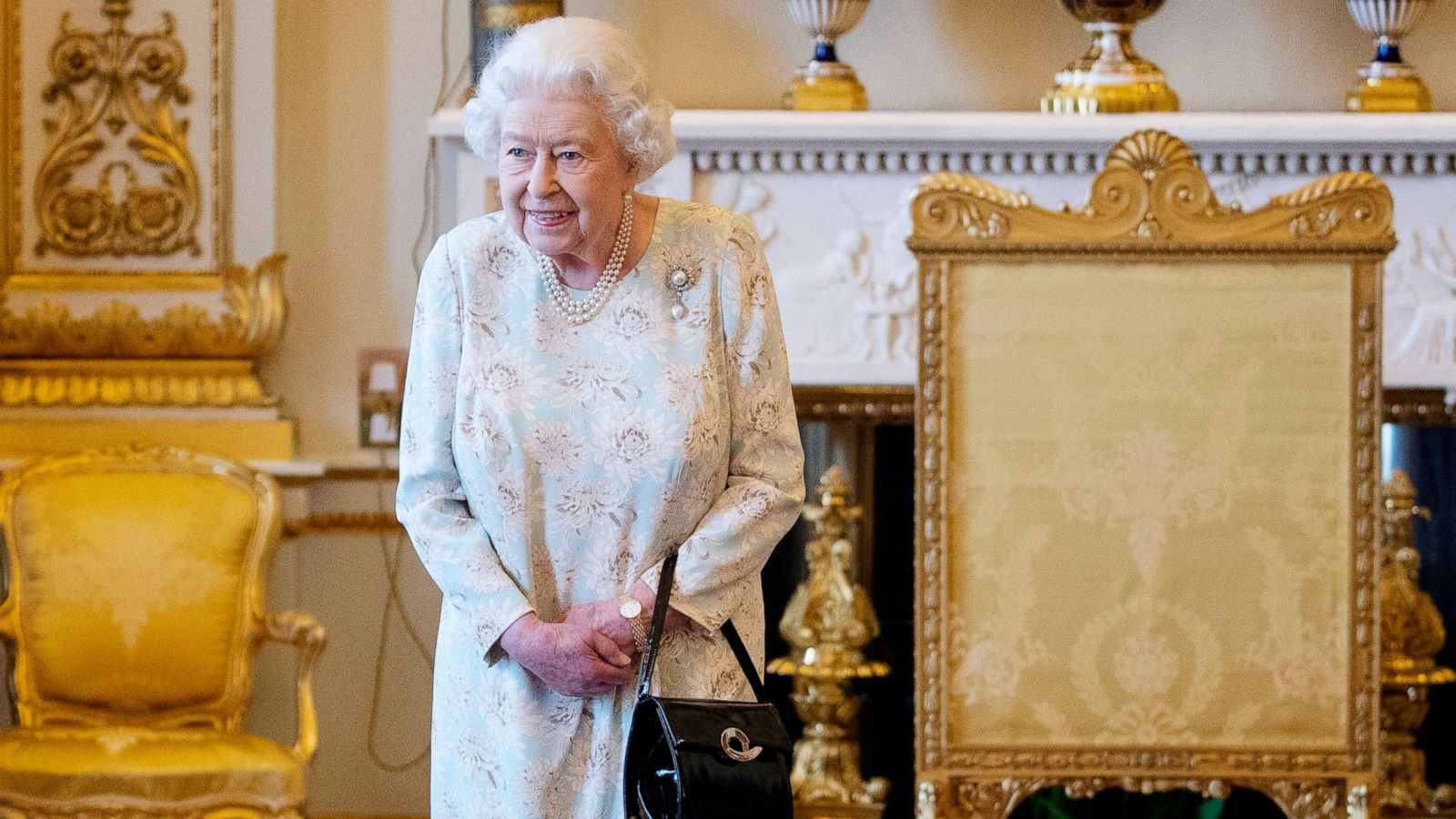 PHOTO: Queen Elizabeth II hosts a reception to mark the work of the Queen's Trust at Buckingham Palace, Oct. 17, 2019, in London.