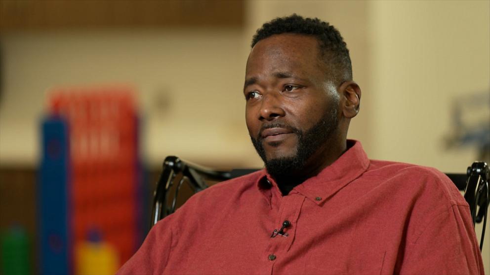 PHOTO: "Blind Side" actor Quinton Aaron speaks with ABC News' Steve Osunsami in an interview airing on "Good Morning America" on April 20, 2026.