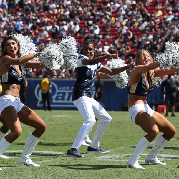 Super Bowl bound LA Rams' male cheerleaders are making NFL history - Good  Morning America