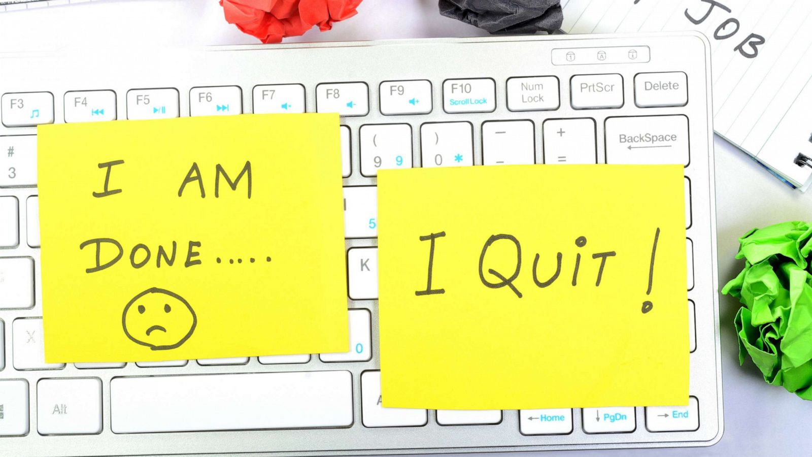 PHOTO: I quit text on keyboard. Concept of quitting or resigning the job.