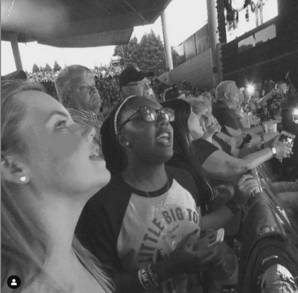 PHOTO: Rachel Berry is shown front row at a concert of her favorite band, Little Big Town.