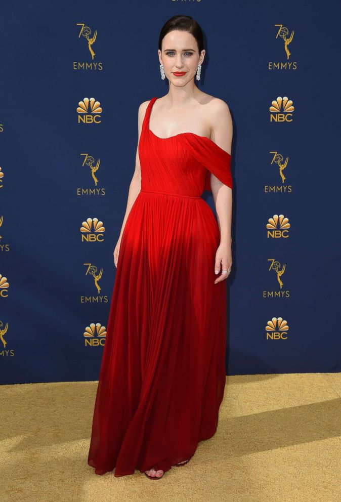 PHOTO: Rachel Brosnahan arrives at the 70th Primetime Emmy Awards, Sept. 17, 2018, at the Microsoft Theater in Los Angeles.