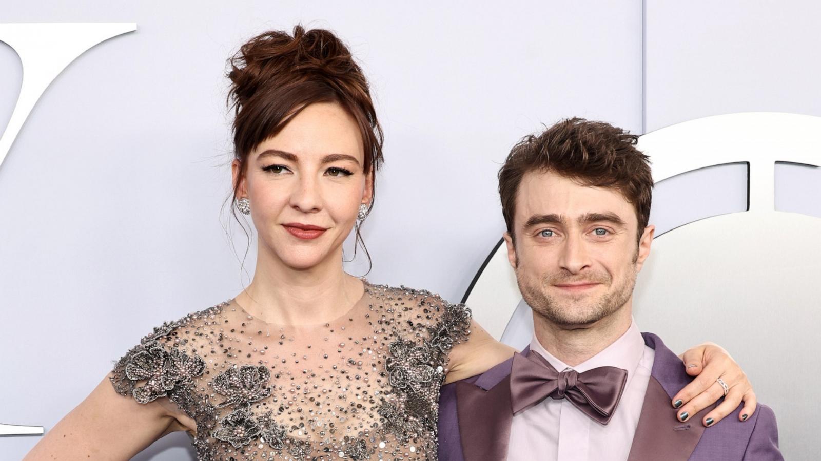 PHOTO: Erin Darke and Daniel Radcliffe attend the 77th Annual Tony Awards at David H. Koch Theater at Lincoln Center on June 16, 2024 in New York City.