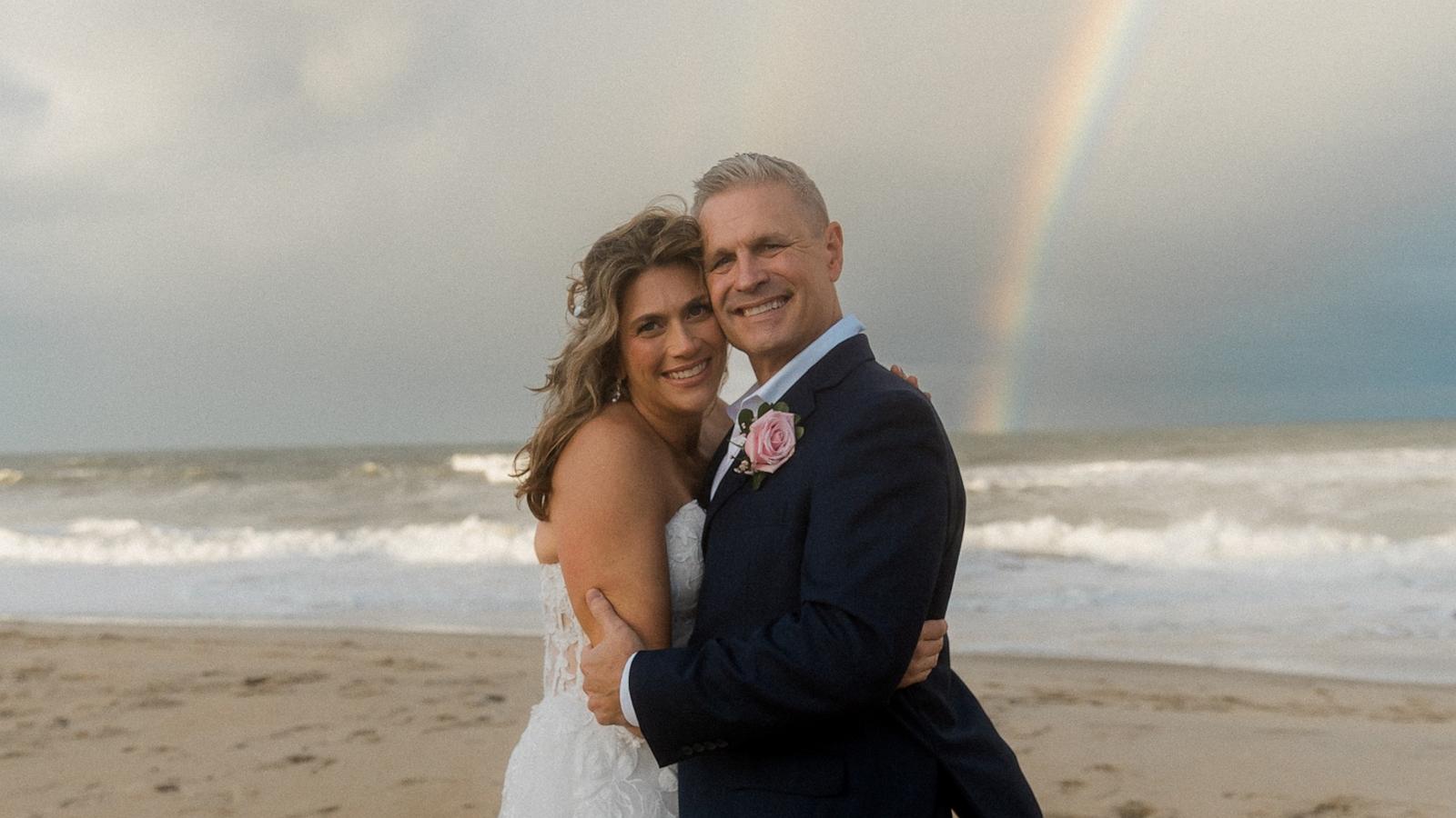 PHOTO: Photographer Chelsea Schaefer captured Michelle and Scott Ellermets’ wedding in North Carolina’s Outer Banks, complete with a double rainbow after the ceremony.