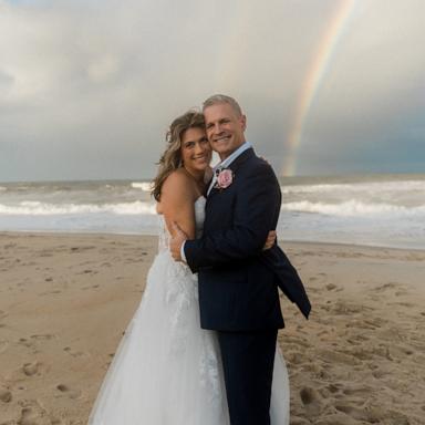 PHOTO: Photographer Chelsea Schaefer captured Michelle and Scott Ellermets’ wedding in North Carolina’s Outer Banks, complete with a double rainbow after the ceremony.