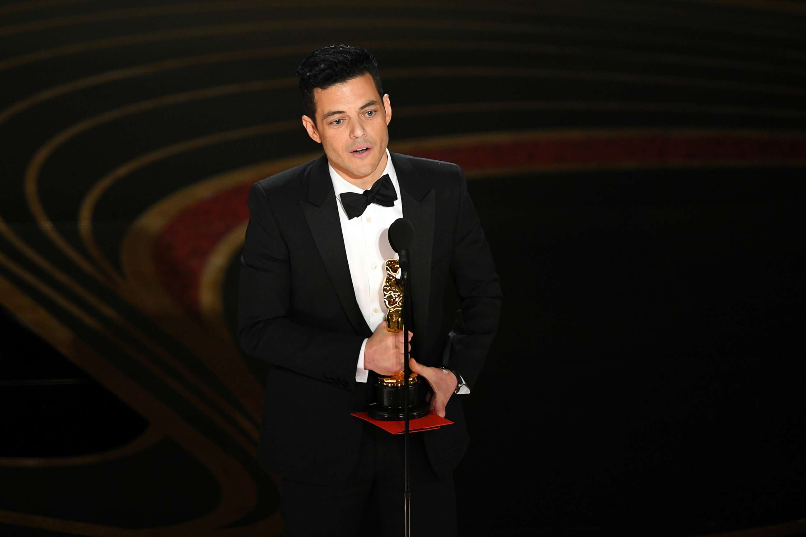 PHOTO: Rami Malek accepts the award for best actor for 'Bohemian Rhapsody' onstage during the 91st Annual Academy Awards at Dolby Theatre, Feb. 24, 2019, in Hollywood, Calif.