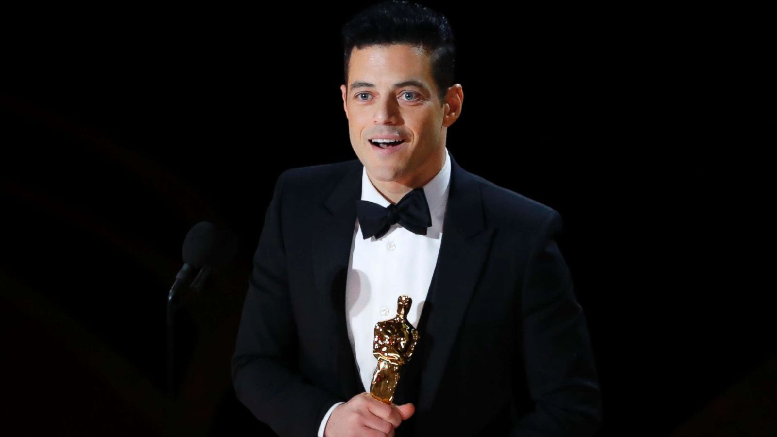 PHOTO: Rami Malek accepts the best actor award for his role in "Bohemian Rhapsody," at the 91st Academy Awards, Feb. 24, 2019.