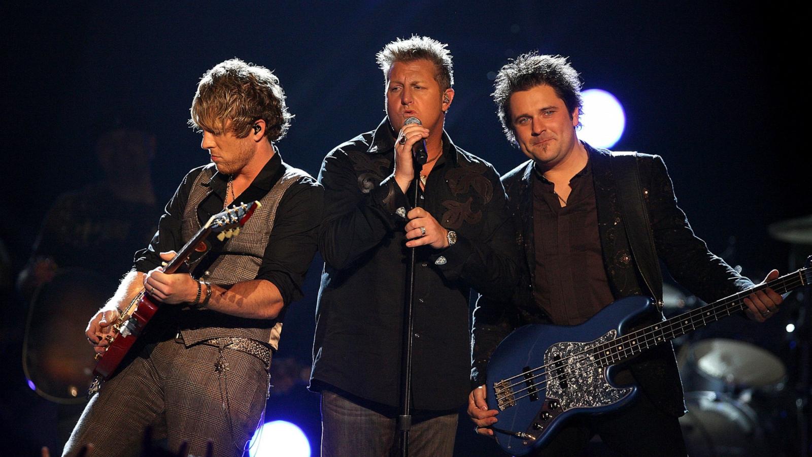 PHOTO: In this May 18, 2008 file photo, Joe Don Rooney, left, Gary LeVox, center, and Jay DeMarcus of the band Rascal Flatts perform onstage during the 43rd annual Academy Of Country Music Awards held at the MGM Grand Garden Arena in Las Vegas.