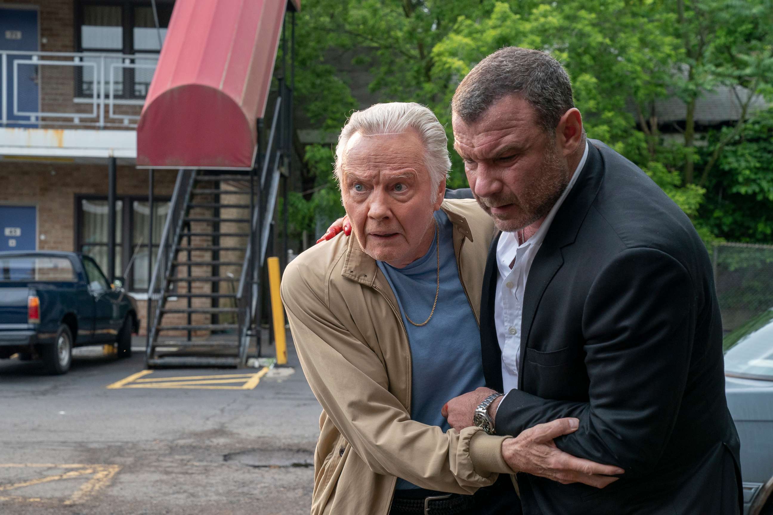 PHOTO: Jon Voight as Mickey Donovan and Liev Schreiber as Ray in "Ray Donovan: The Movie."