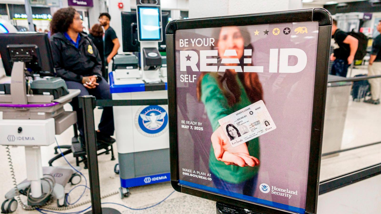 PHOTO:Miami, Florida, Miami International Airport, Homeland Security REAL ID message