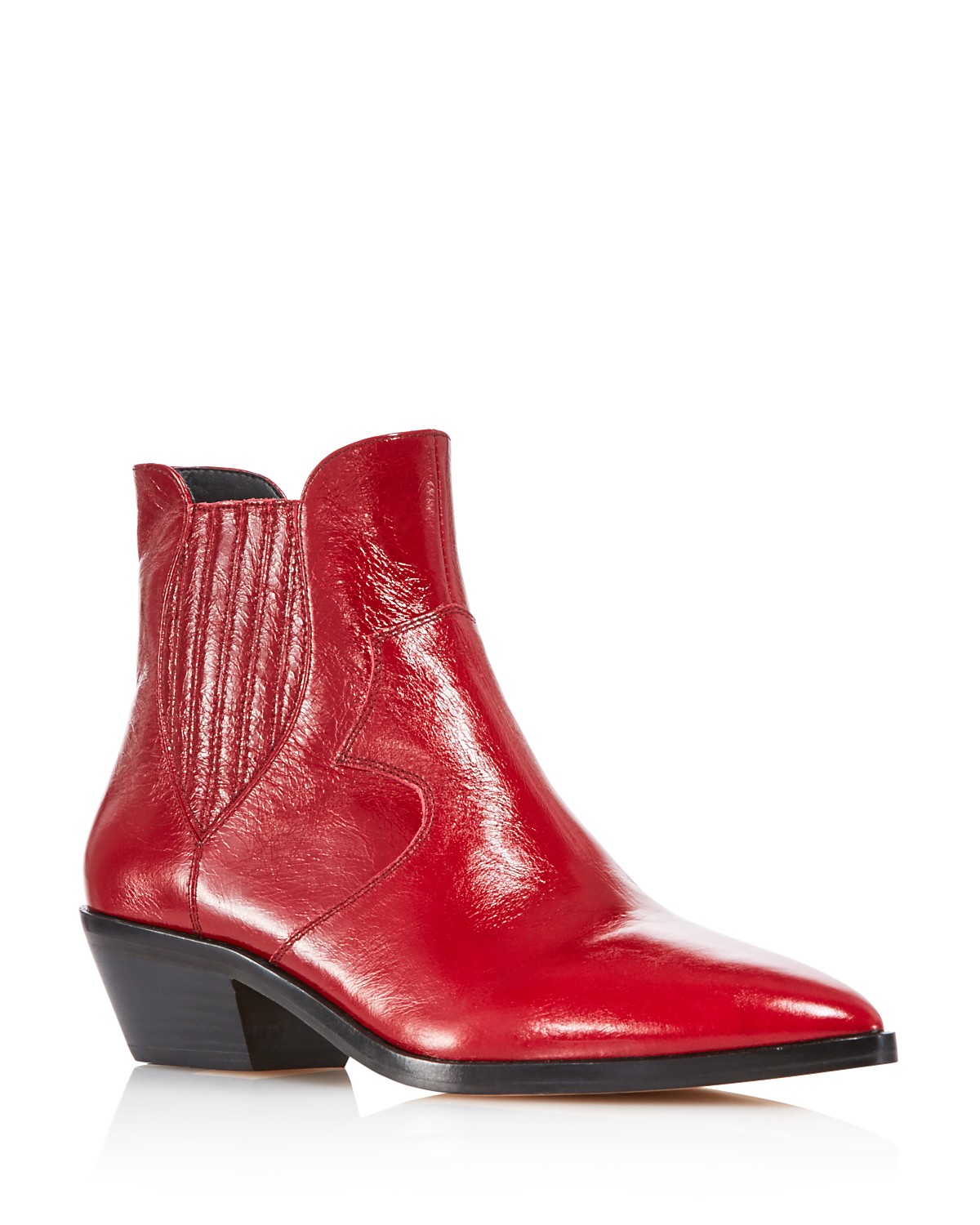 PHOTO: Style Hint: Can a red stiletto be replaced by this statement boot? It can when this season everyone from celebs to fashion editors are skipping painful heels for down- to-earth flats.