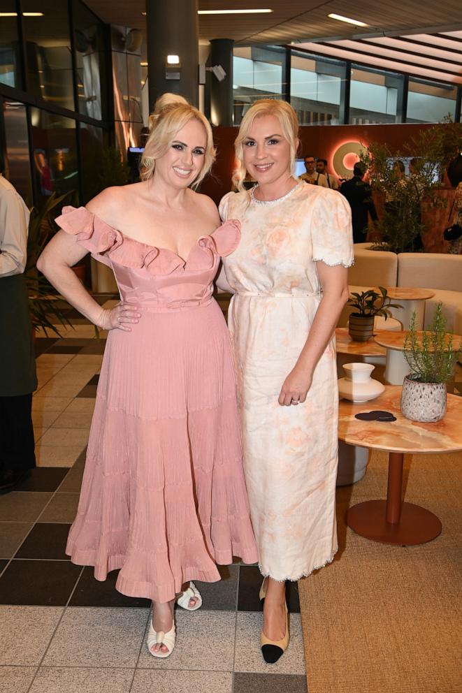 PHOTO: Rebel Wilson (L) and wife Ramona Agruma attend the "Set in Style" dinner during day one at the 2025 Australian Open on January 12, 2025 in Melbourne, Australia.