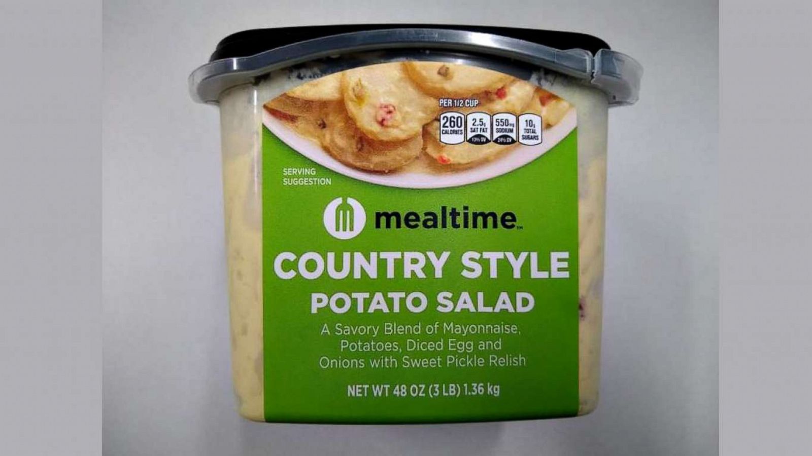 PHOTO: Hy-Vee, Inc. is carrying out a voluntarily recall of all varieties and all sizes of its Hy-Vee Potato Salad and Mealtime Potato Salad.