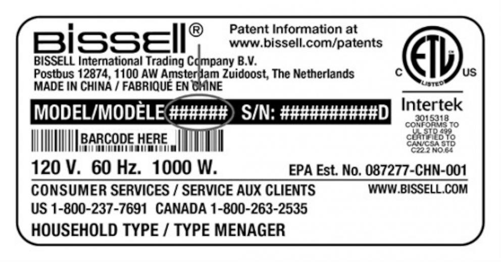 PHOTO: Bissell’s Steam Shot steam cleaners impacted by the recall include those within the 39N7 and 2994 model series.