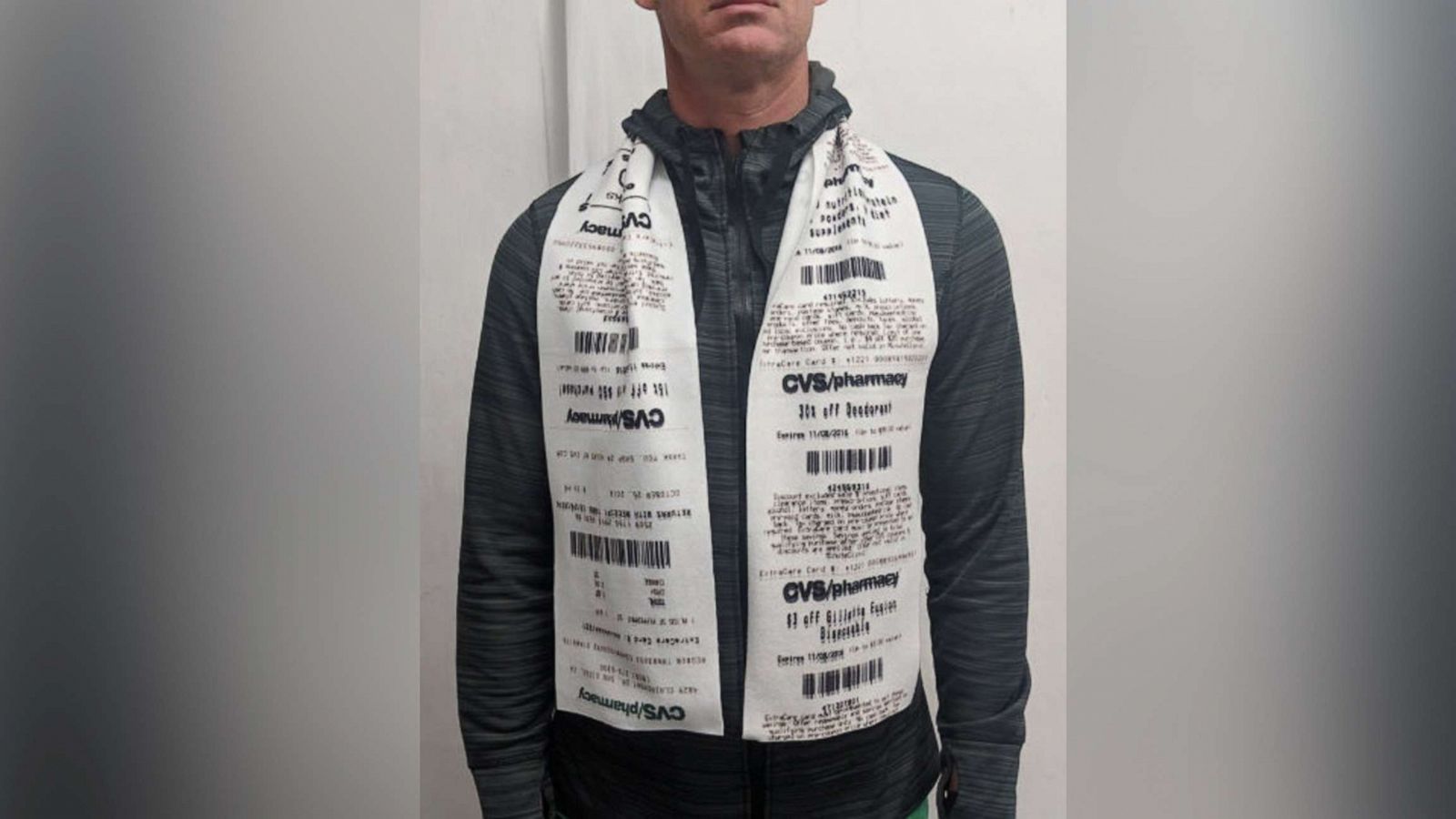 PHOTO: A scarf printed to look like a receipt from CVS for sale on Etsy.