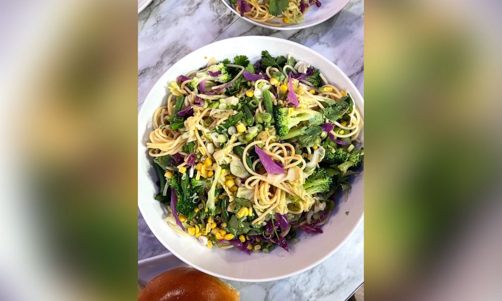 PHOTO: Cyndi Kane shares her recipe for Asian cabbage and noodle salad from her new cookbook, "Save-It-Forward Suppers."