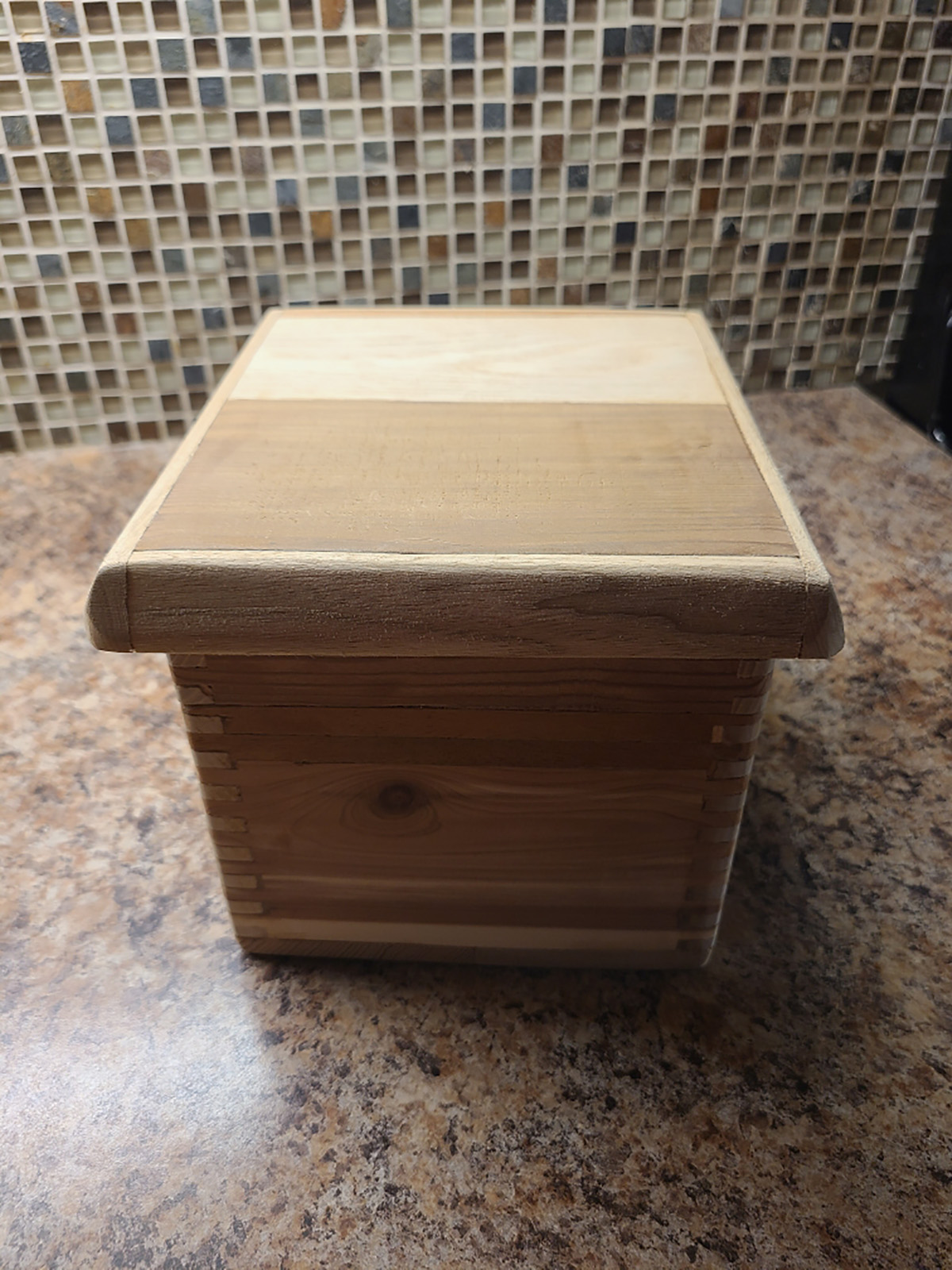 PHOTO: The recipe box built by George Nesrallah.